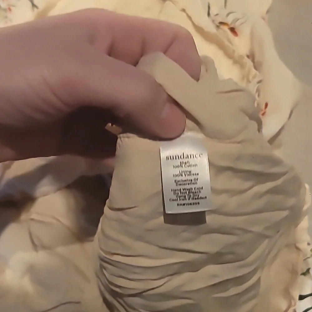 Bohemian Floral V-Neck Cream Dress - Picture 8 of 9